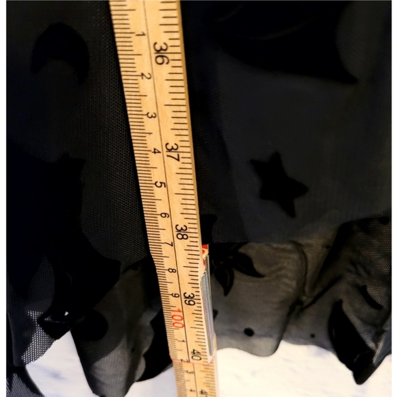 NWT Modcloth Black Burnout Dramatic Depths Velvet Dress Size S Flowy Goth Glam - Picture 10 of 10